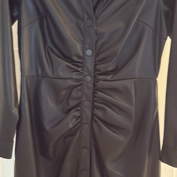NWT Lucy Paris Black Vegan Leather Dress NWT Lucy Paris Black Vegan Leather Dress